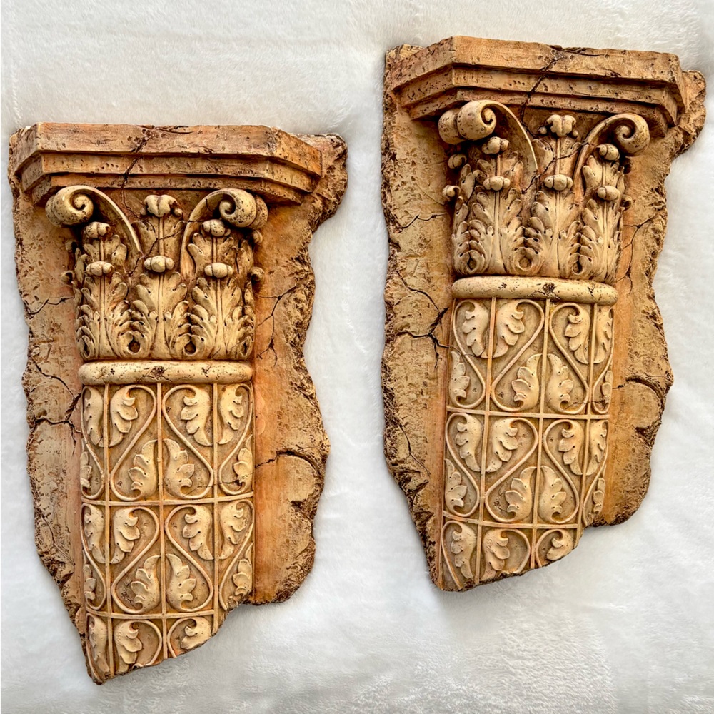 Set of 2 Large Decorative Roman Pillars Made From Molded Foam—EUC - Picture 2 of 16